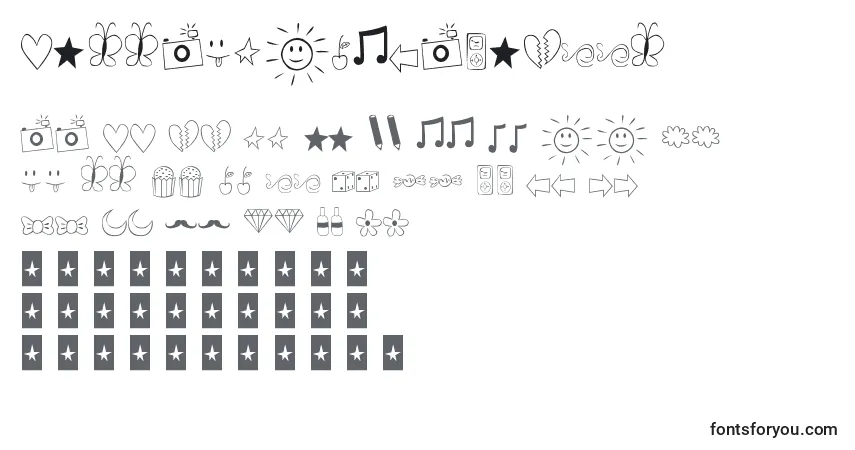 BellaKDingsAreCool Font – alphabet, numbers, special characters