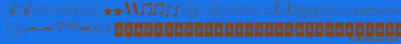 BellaKDingsAreCool Font – Brown Fonts on Blue Background