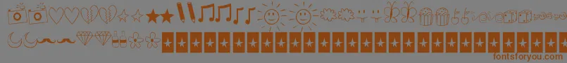 BellaKDingsAreCool Font – Brown Fonts on Gray Background