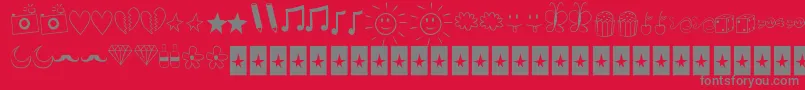 BellaKDingsAreCool Font – Gray Fonts on Red Background