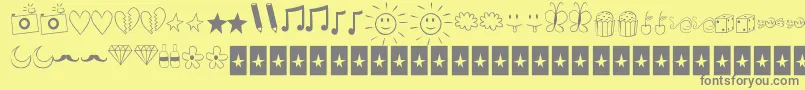 BellaKDingsAreCool Font – Gray Fonts on Yellow Background