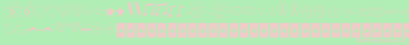 BellaKDingsAreCool Font – Pink Fonts on Green Background