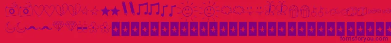 BellaKDingsAreCool Font – Purple Fonts on Red Background