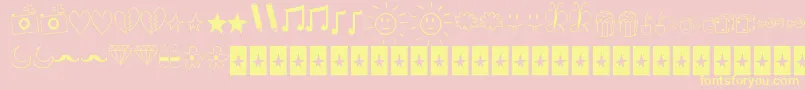 BellaKDingsAreCool Font – Yellow Fonts on Pink Background