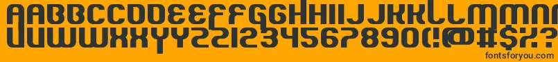 QuousInno Font – Black Fonts on Orange Background