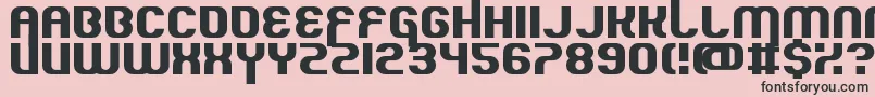 フォントQuousInno – ピンクの背景に黒い文字