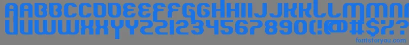 QuousInno Font – Blue Fonts on Gray Background