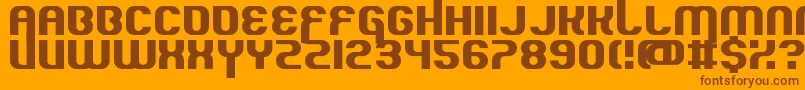 QuousInno Font – Brown Fonts on Orange Background