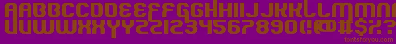 QuousInno-fontti – ruskeat fontit violetilla taustalla