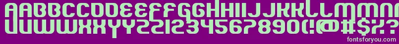 Шрифт QuousInno – зелёные шрифты на фиолетовом фоне