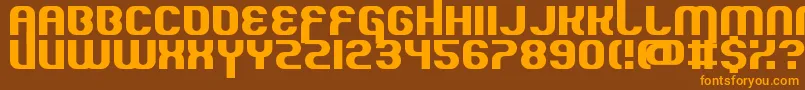 QuousInno Font – Orange Fonts on Brown Background