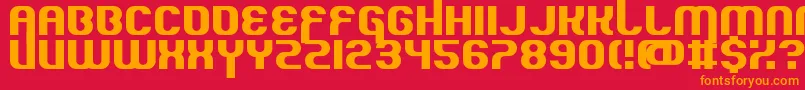 QuousInno Font – Orange Fonts on Red Background