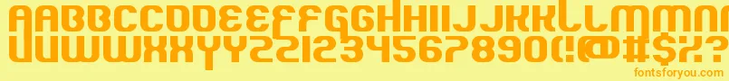 QuousInno Font – Orange Fonts on Yellow Background