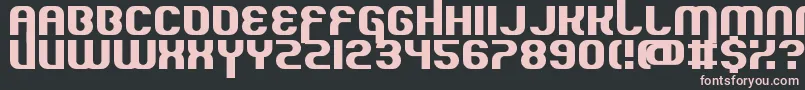 QuousInno Font – Pink Fonts on Black Background