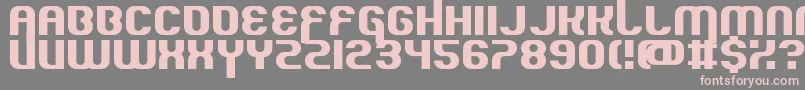 Шрифт QuousInno – розовые шрифты на сером фоне