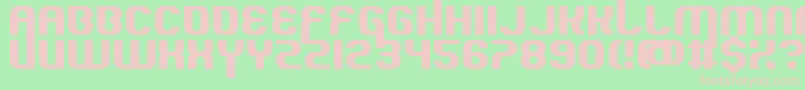 QuousInno-fontti – vaaleanpunaiset fontit vihreällä taustalla