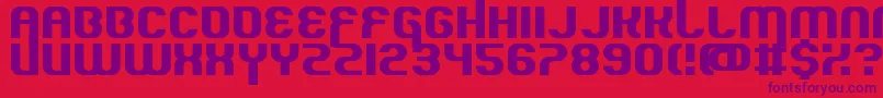 QuousInno Font – Purple Fonts on Red Background
