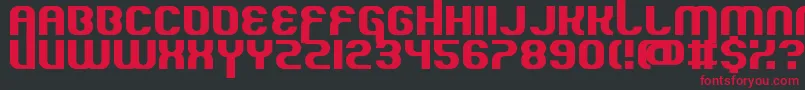 QuousInno Font – Red Fonts on Black Background
