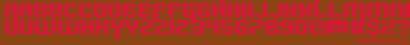 QuousInno Font – Red Fonts on Brown Background