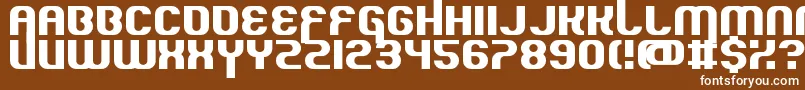 フォントQuousInno – 茶色の背景に白い文字