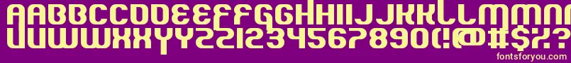 QuousInno Font – Yellow Fonts on Purple Background