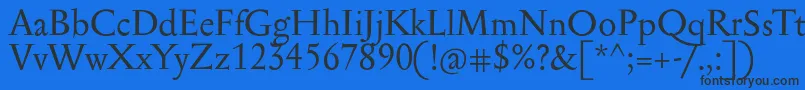 Serapioniitxn Font – Black Fonts on Blue Background