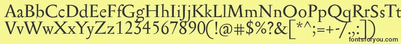 Serapioniitxn Font – Black Fonts on Yellow Background