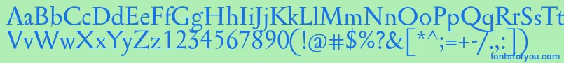 Serapioniitxn Font – Blue Fonts on Green Background