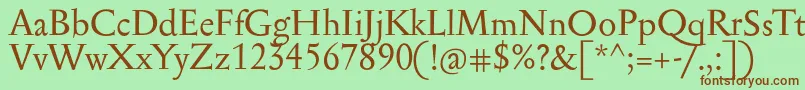 Шрифт Serapioniitxn – коричневые шрифты на зелёном фоне