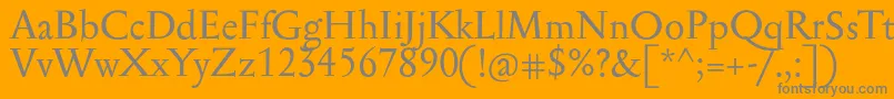 フォントSerapioniitxn – オレンジの背景に灰色の文字