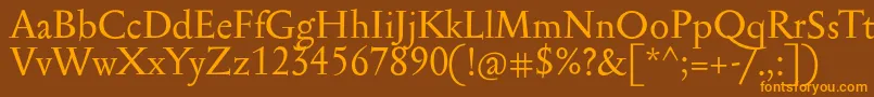 Serapioniitxn Font – Orange Fonts on Brown Background