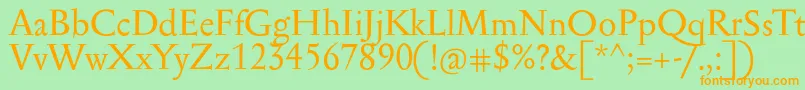 Serapioniitxn Font – Orange Fonts on Green Background