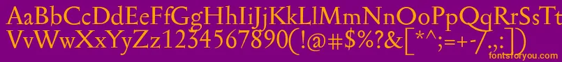 Serapioniitxn Font – Orange Fonts on Purple Background