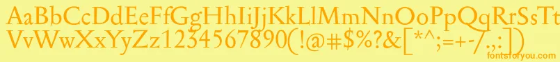 Serapioniitxn Font – Orange Fonts on Yellow Background