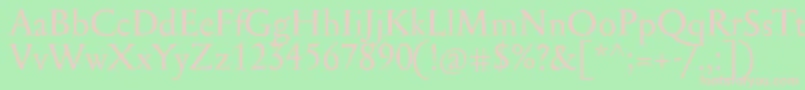 Serapioniitxn Font – Pink Fonts on Green Background