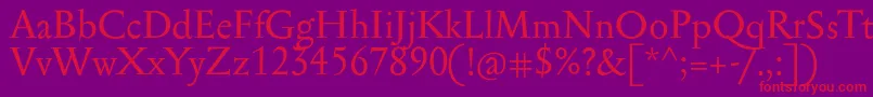 Serapioniitxn Font – Red Fonts on Purple Background