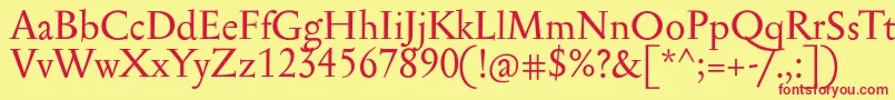 Serapioniitxn Font – Red Fonts on Yellow Background