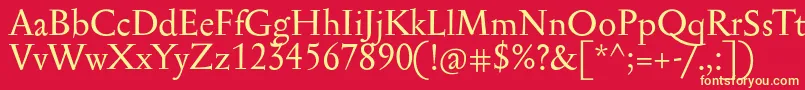 Serapioniitxn Font – Yellow Fonts on Red Background