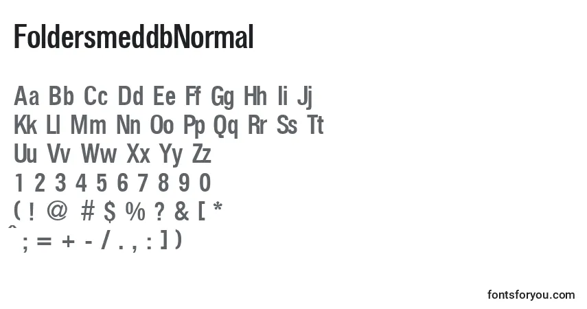 A fonte FoldersmeddbNormal – alfabeto, números, caracteres especiais