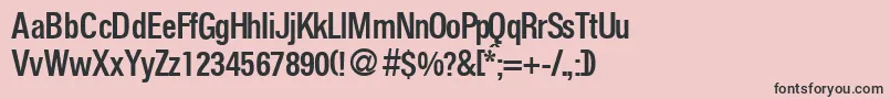 FoldersmeddbNormal Font – Black Fonts on Pink Background