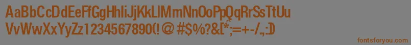 FoldersmeddbNormal Font – Brown Fonts on Gray Background