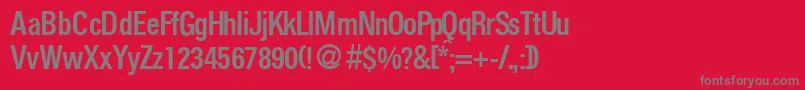 FoldersmeddbNormal Font – Gray Fonts on Red Background