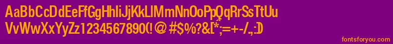 FoldersmeddbNormal Font – Orange Fonts on Purple Background