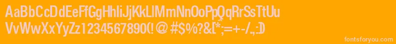 FoldersmeddbNormal-Schriftart – Rosa Schriften auf orangefarbenem Hintergrund