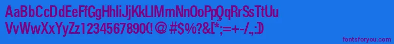 FoldersmeddbNormal Font – Purple Fonts on Blue Background