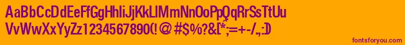 FoldersmeddbNormal Font – Purple Fonts on Orange Background