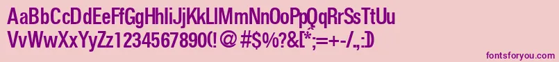 FoldersmeddbNormal Font – Purple Fonts on Pink Background