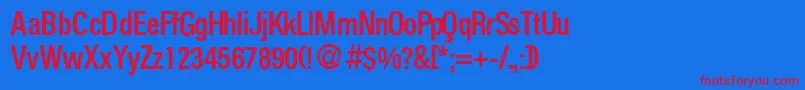 FoldersmeddbNormal Font – Red Fonts on Blue Background
