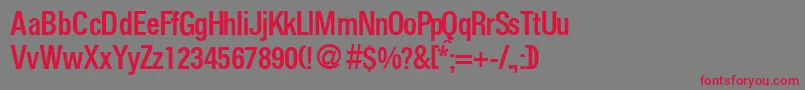 FoldersmeddbNormal Font – Red Fonts on Gray Background
