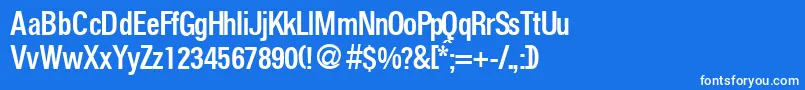 FoldersmeddbNormal Font – White Fonts on Blue Background